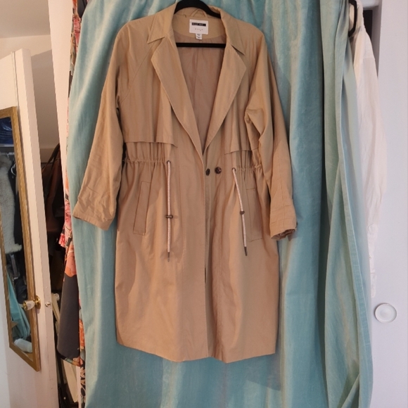 Noisy May Beige Trench Coat - Picture 3 of 8